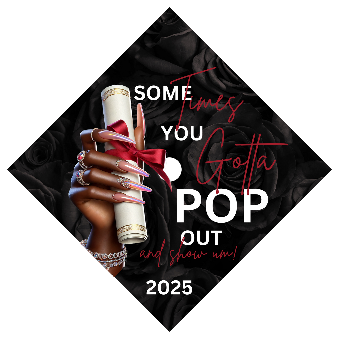 Custom Grad Cap Toppers (Hardboard)