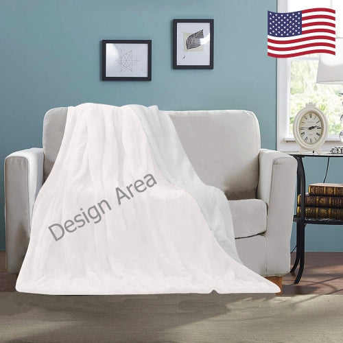 Custom all over print fleece blanket with personalized design, crib to king sizes