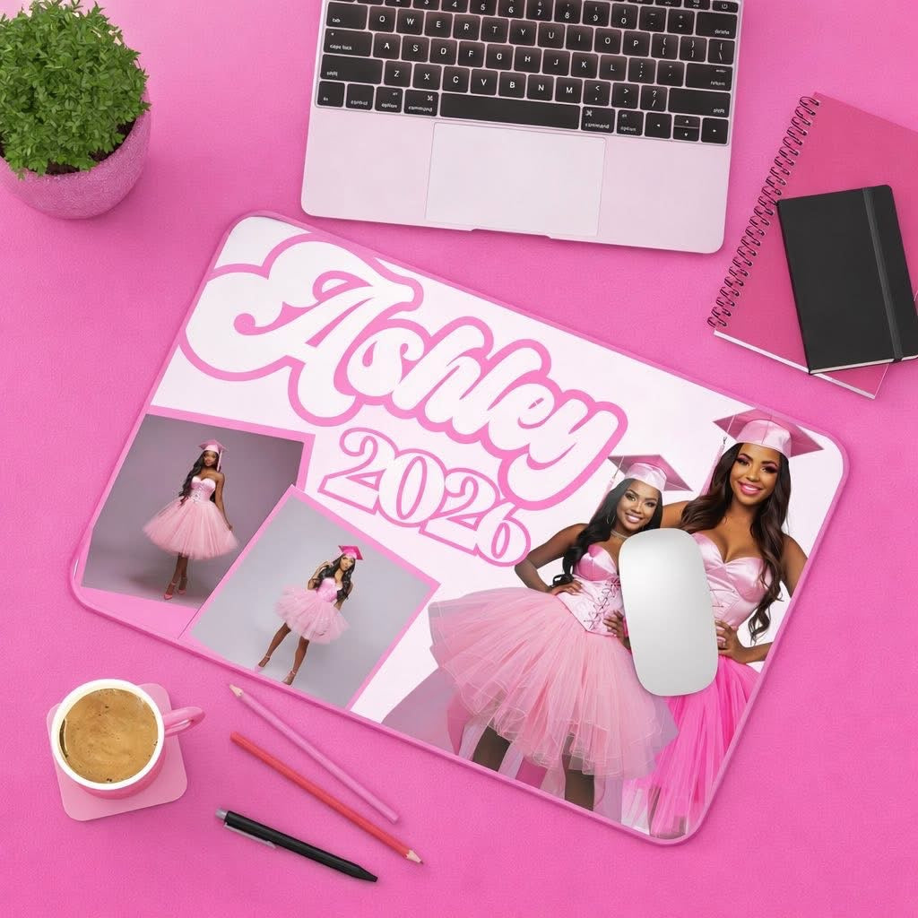 Custom personalized mousepad with photo or logo design for gaming and office desks