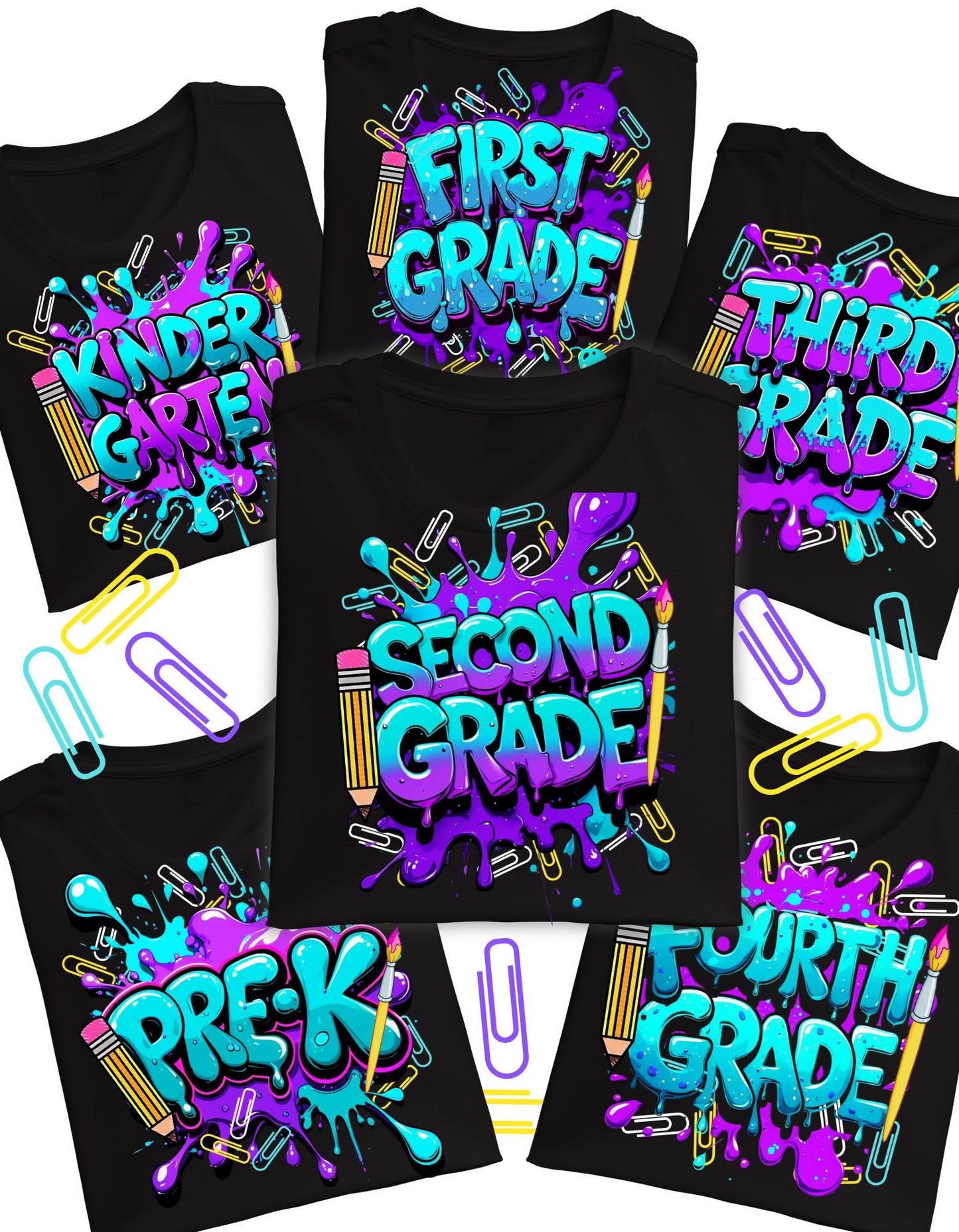 Paint Splatter Back to School Shirts