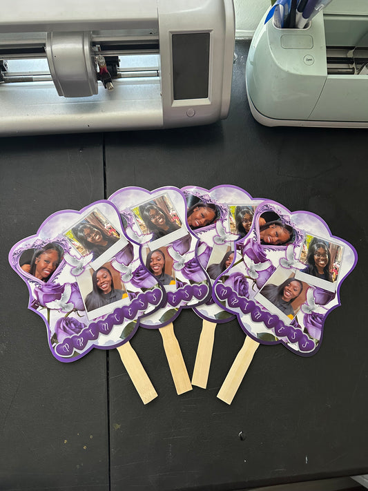 Memorial Cardstock Fans - Personalized Funeral Fans