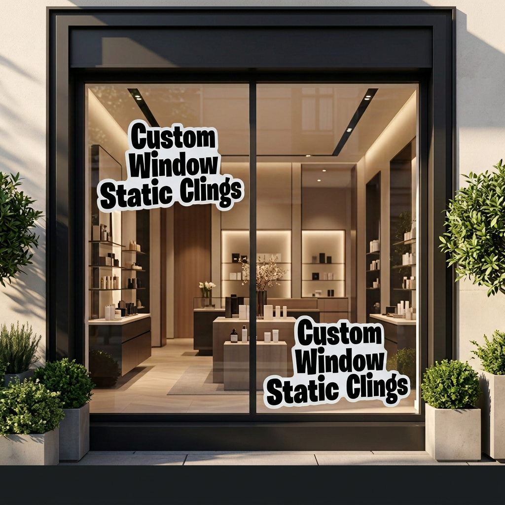 Window Cling Prints White