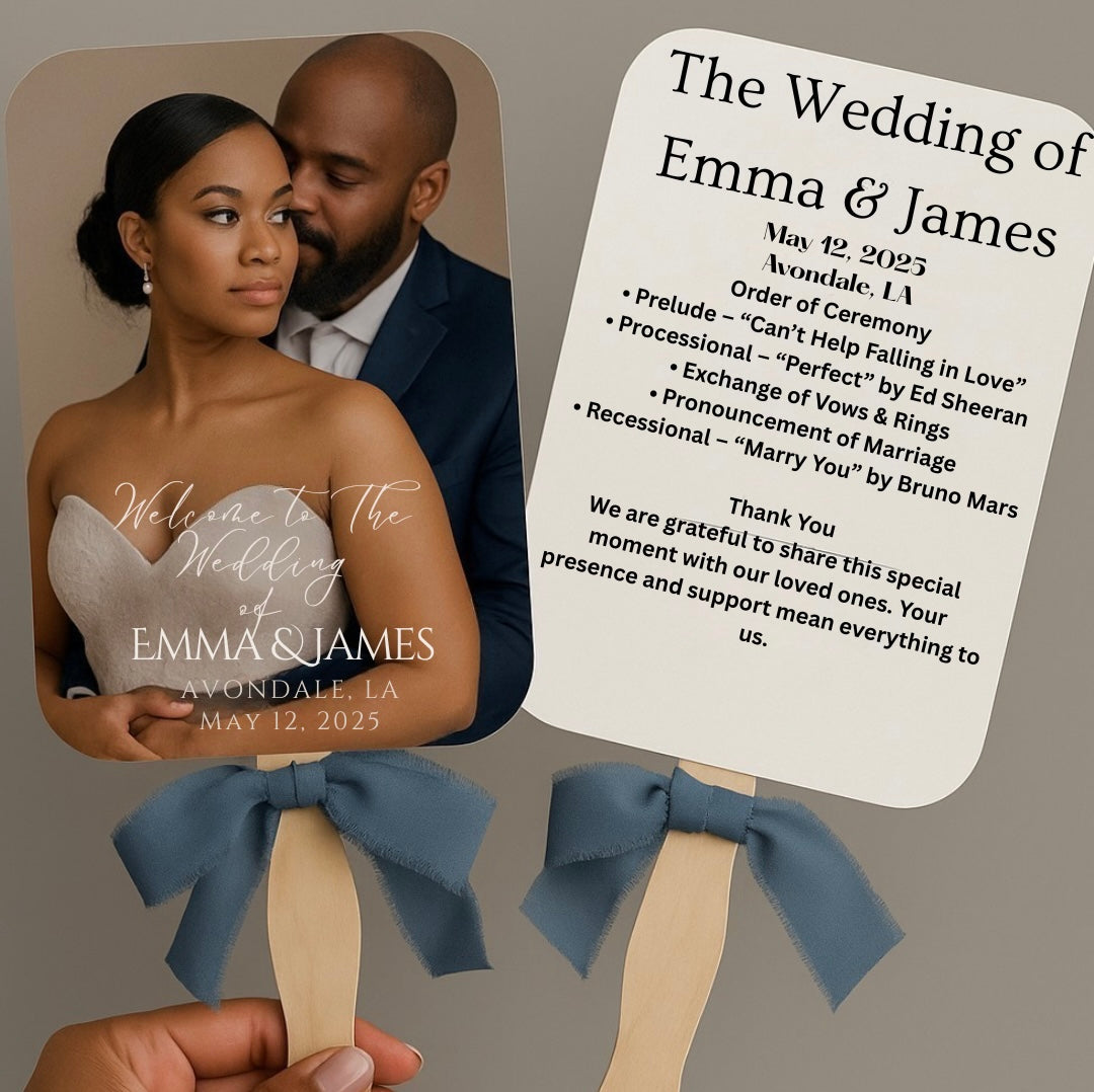 Wedding Cardstock Fans