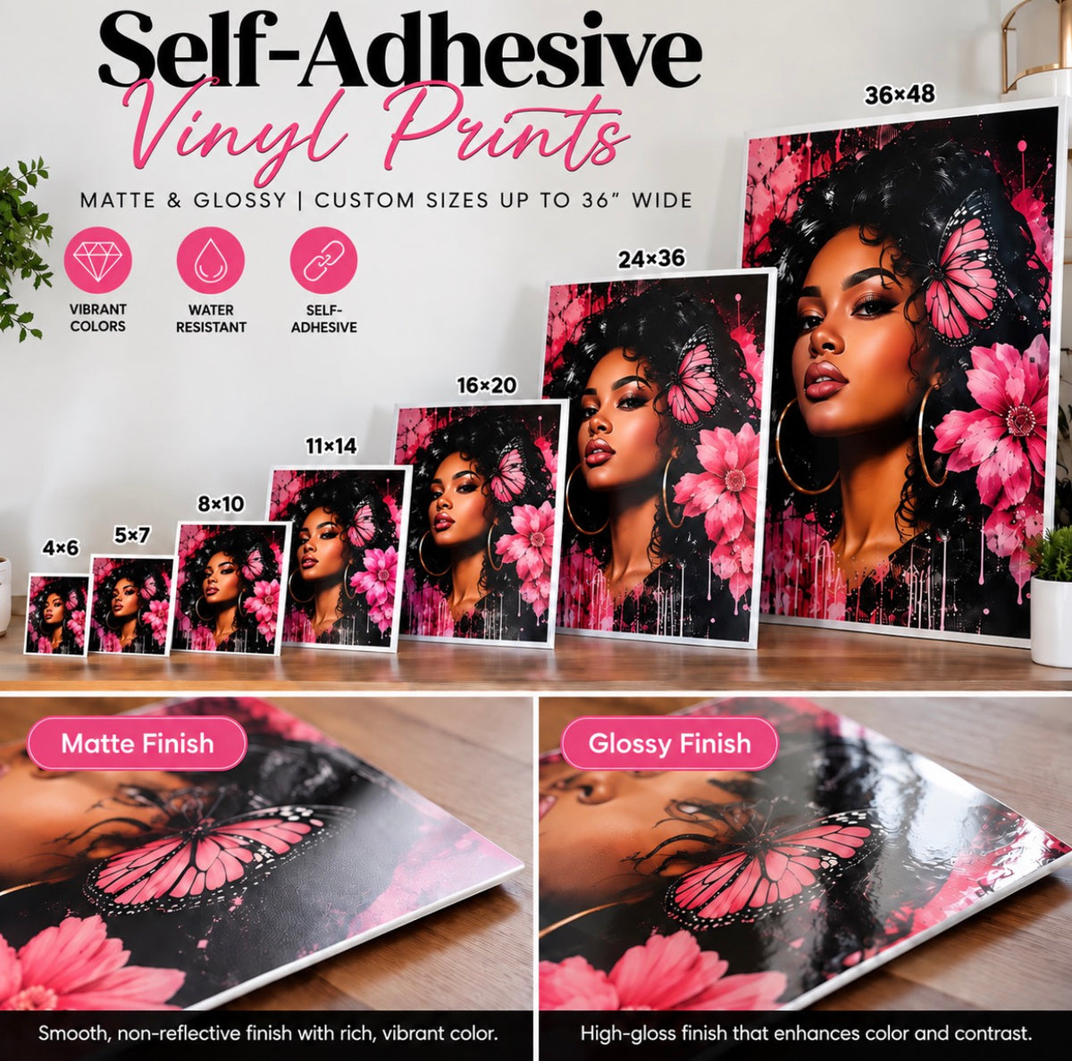Self-Adhesive Vinyl Prints | Matte & Glossy