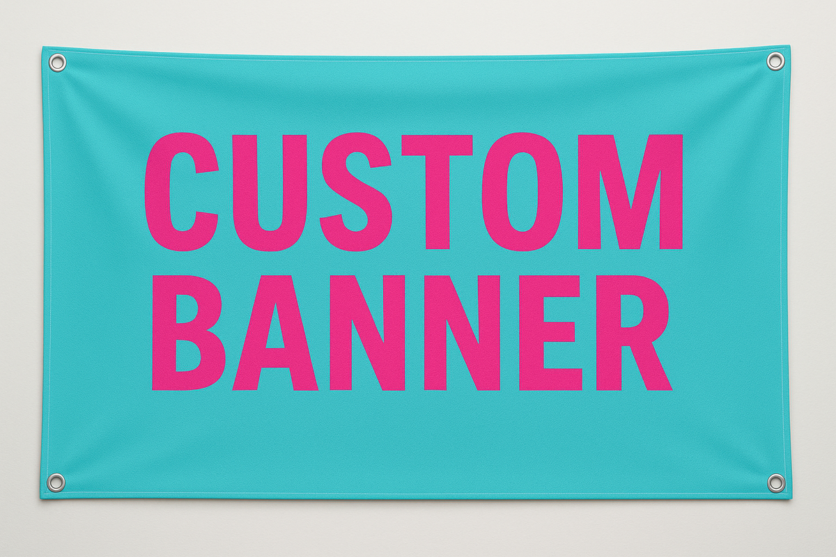 Custom vinyl banner personalized outdoor sign for events and sports