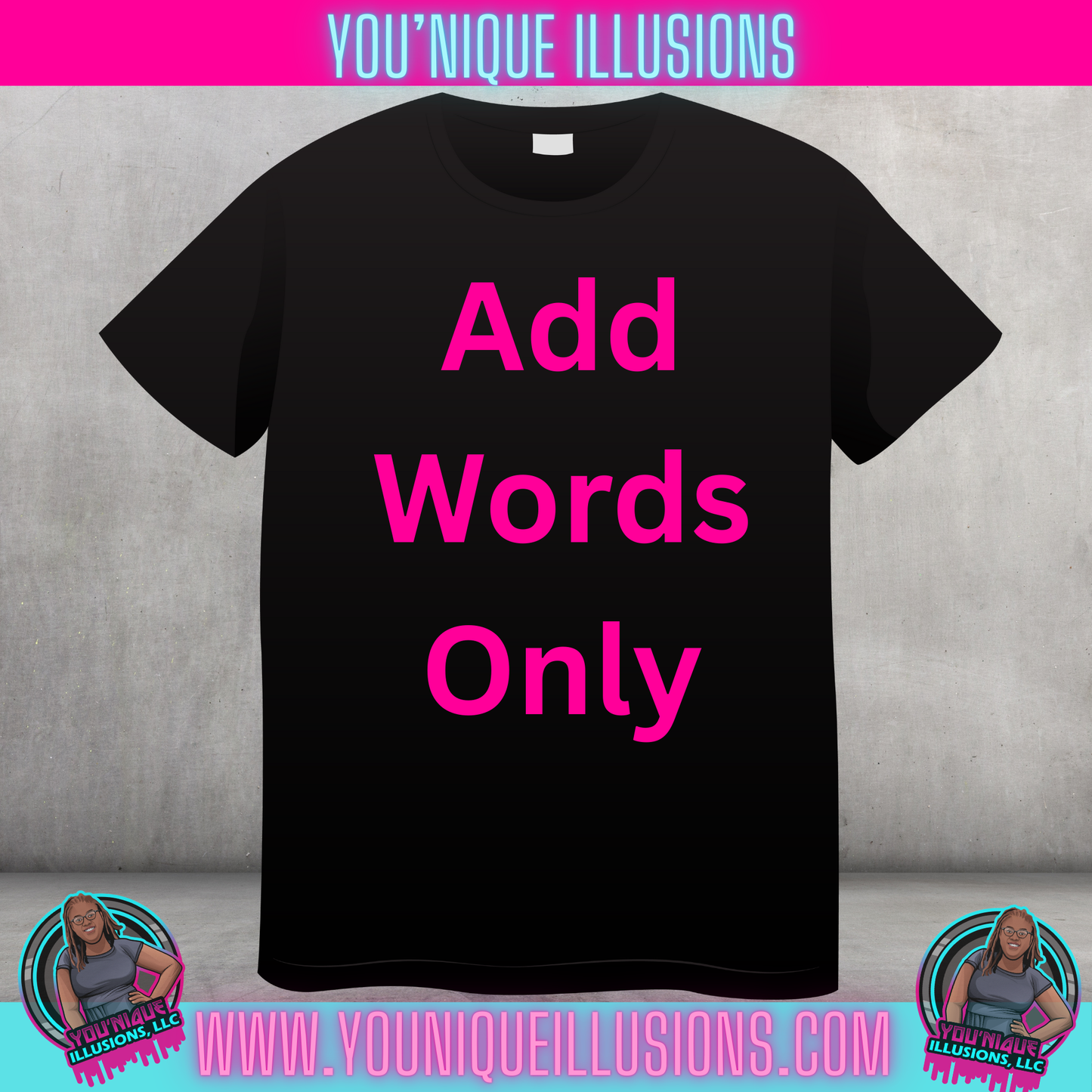 Custom Shirt Words Only