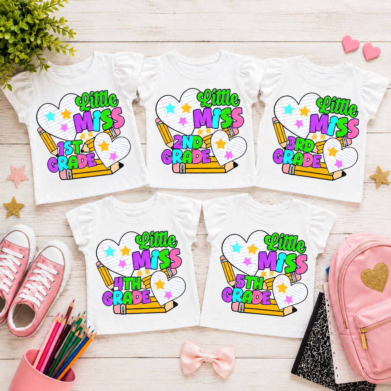 Little Miss Custom Grade Level Shirt