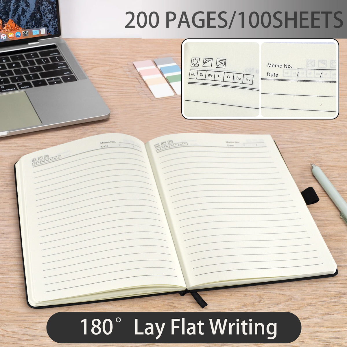 Personalized Strap Notebook with Custom Front Cover