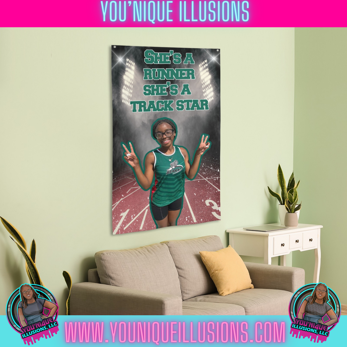 Custom personalized banner for events and celebrations