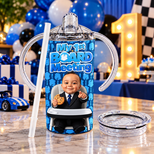 Custom kids tumbler with sippy and drinking lids, alternate product view