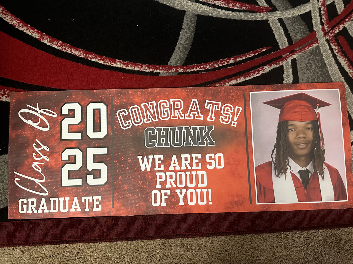 Custom personalized vinyl banner for events and sports