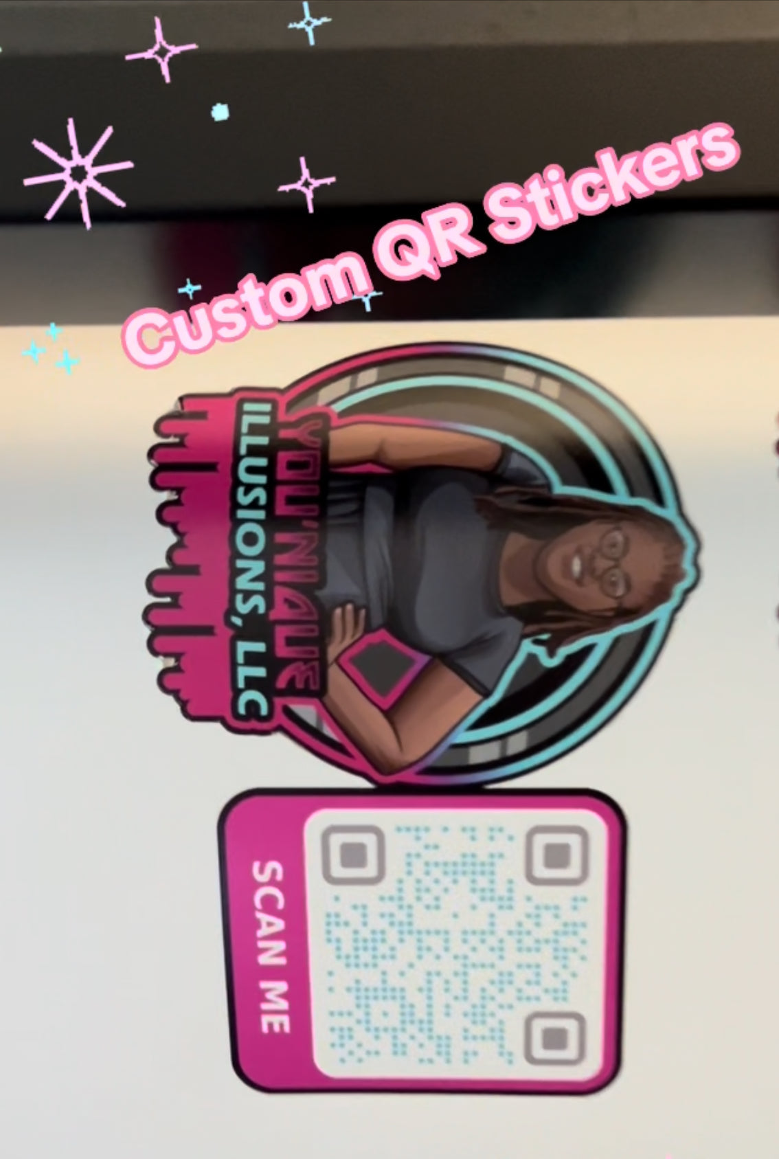 Custom personalized vinyl sticker and label