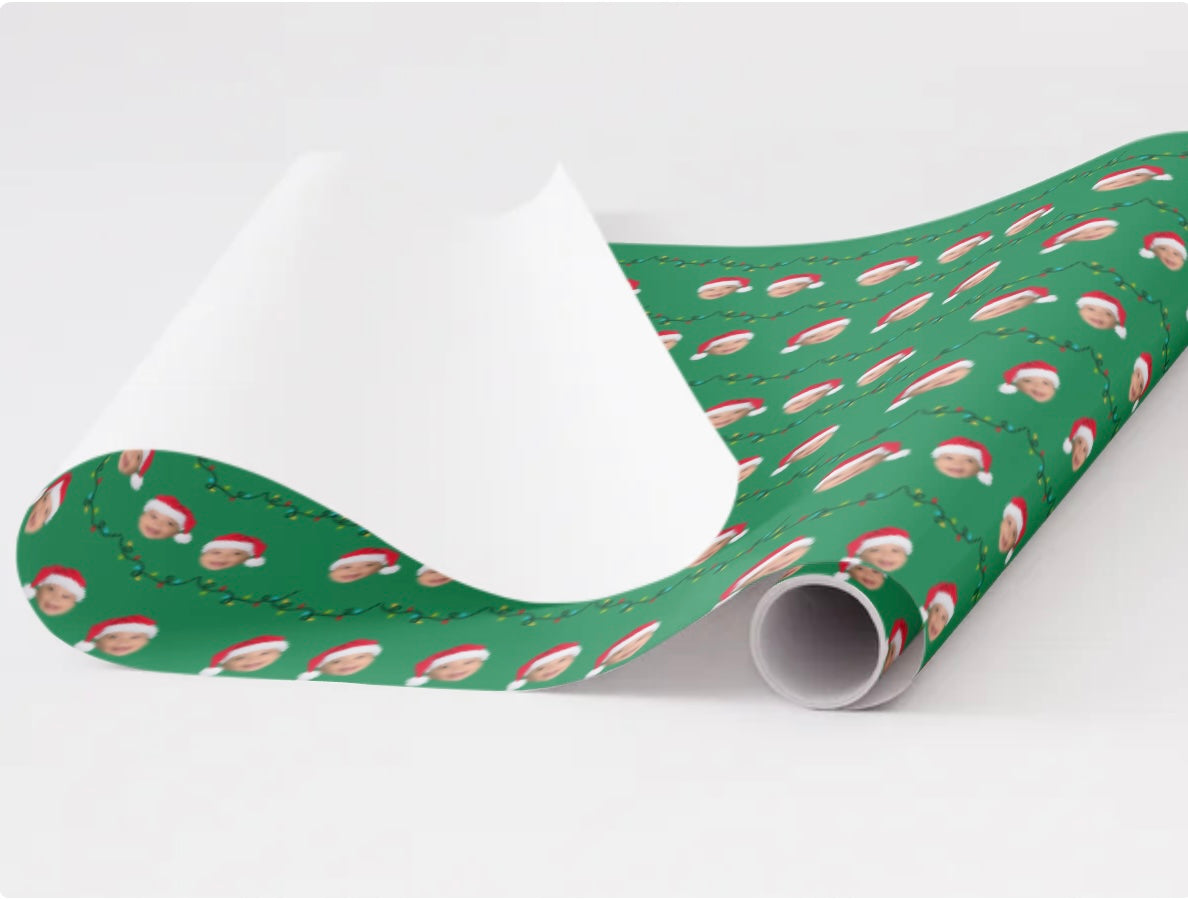 Custom personalized wrapping paper for holidays and parties