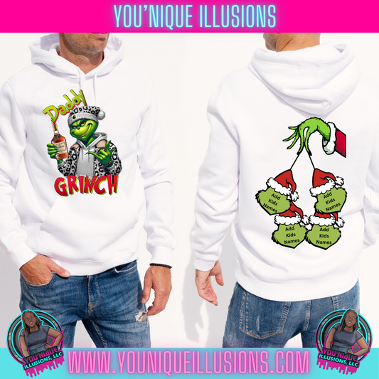 Mama or Daddy holiday character style hoodie