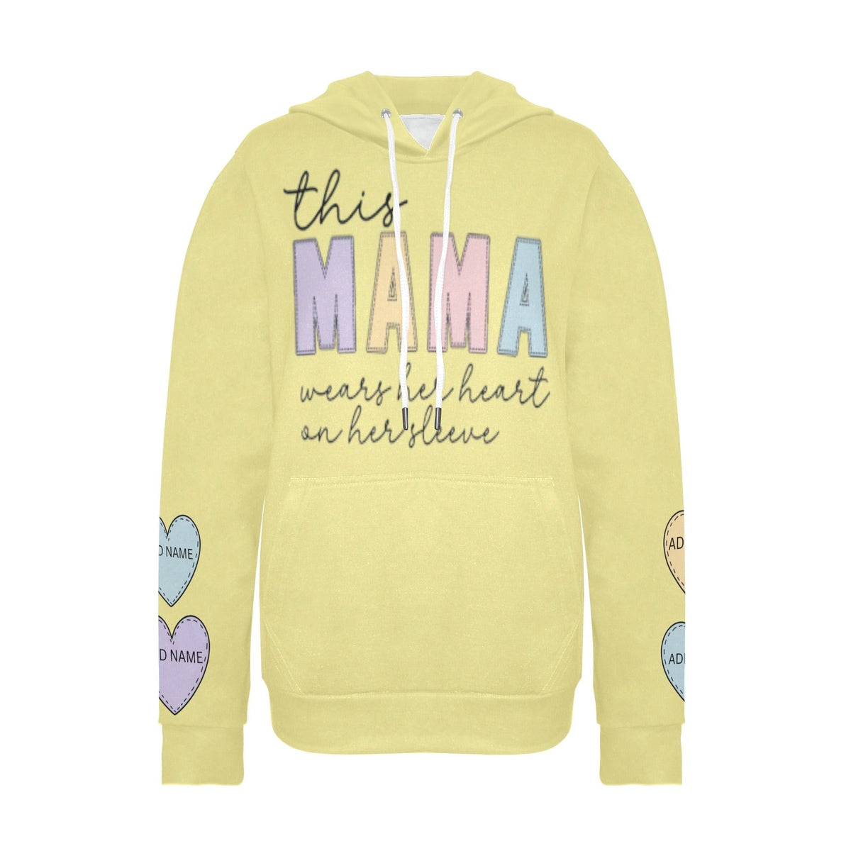 This Mama wears her heart on her sleeve personalized shirt
