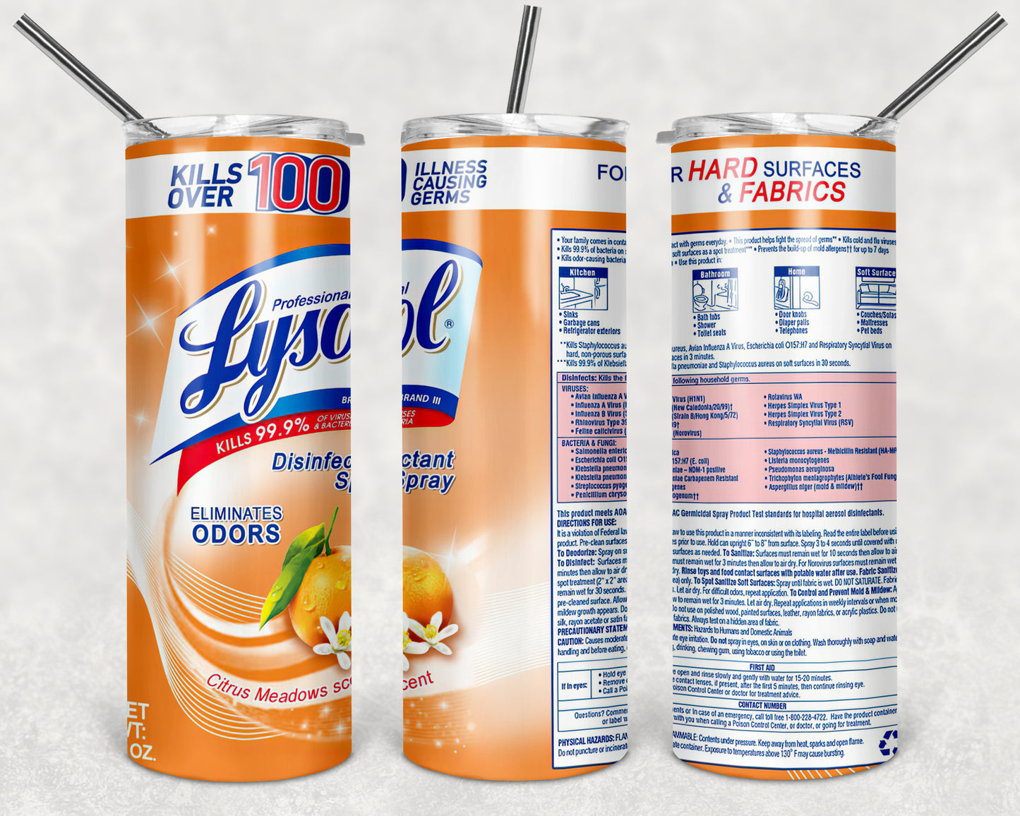 Disinfectant Inspired Tumbler