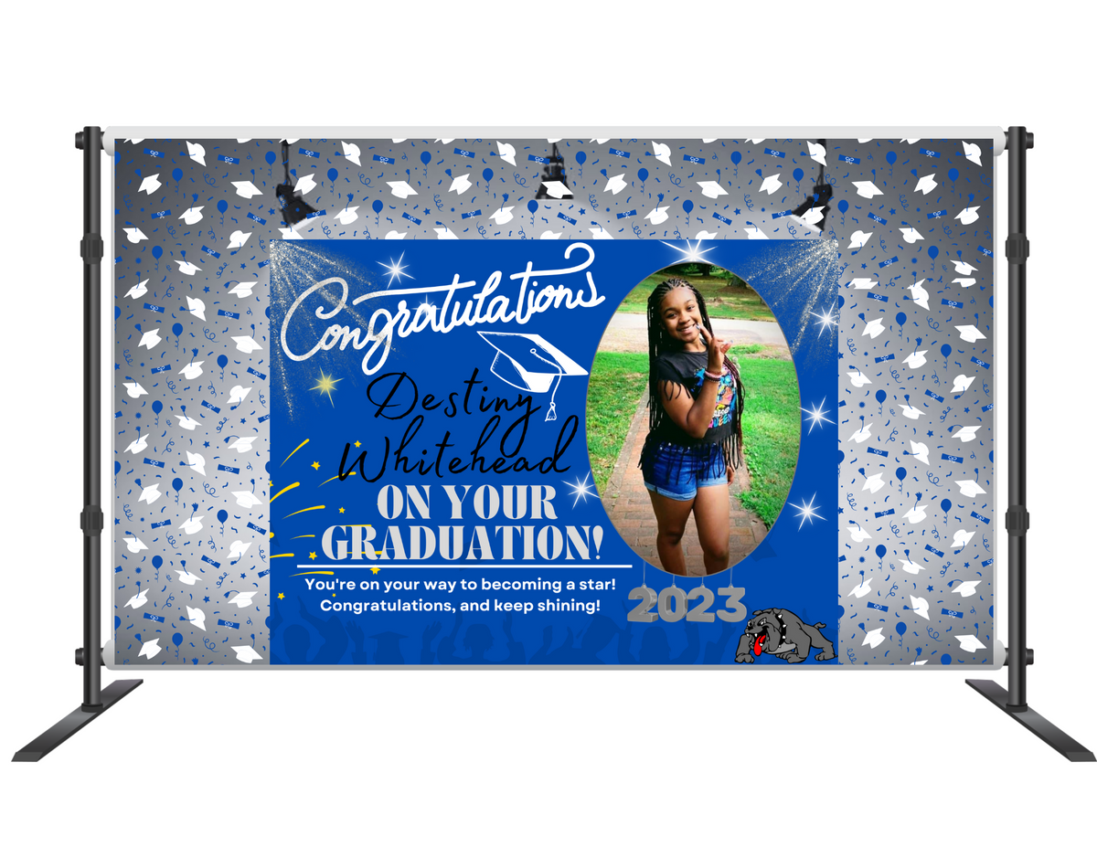 Custom personalized vinyl backdrop for events
