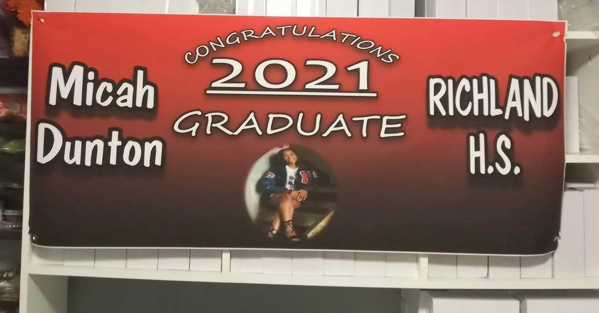 Custom personalized vinyl banner for events and sports