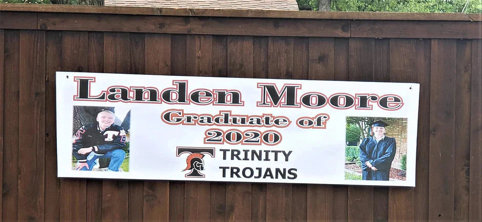 Custom personalized vinyl banner for events and sports