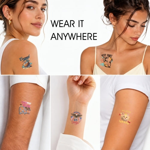Custom Temporary Tattoo Sheet – 15 Tattoos