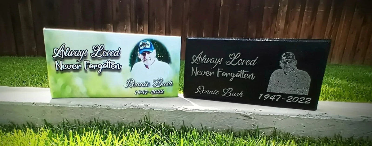 Custom memorial headstone personalized picture or engraved design