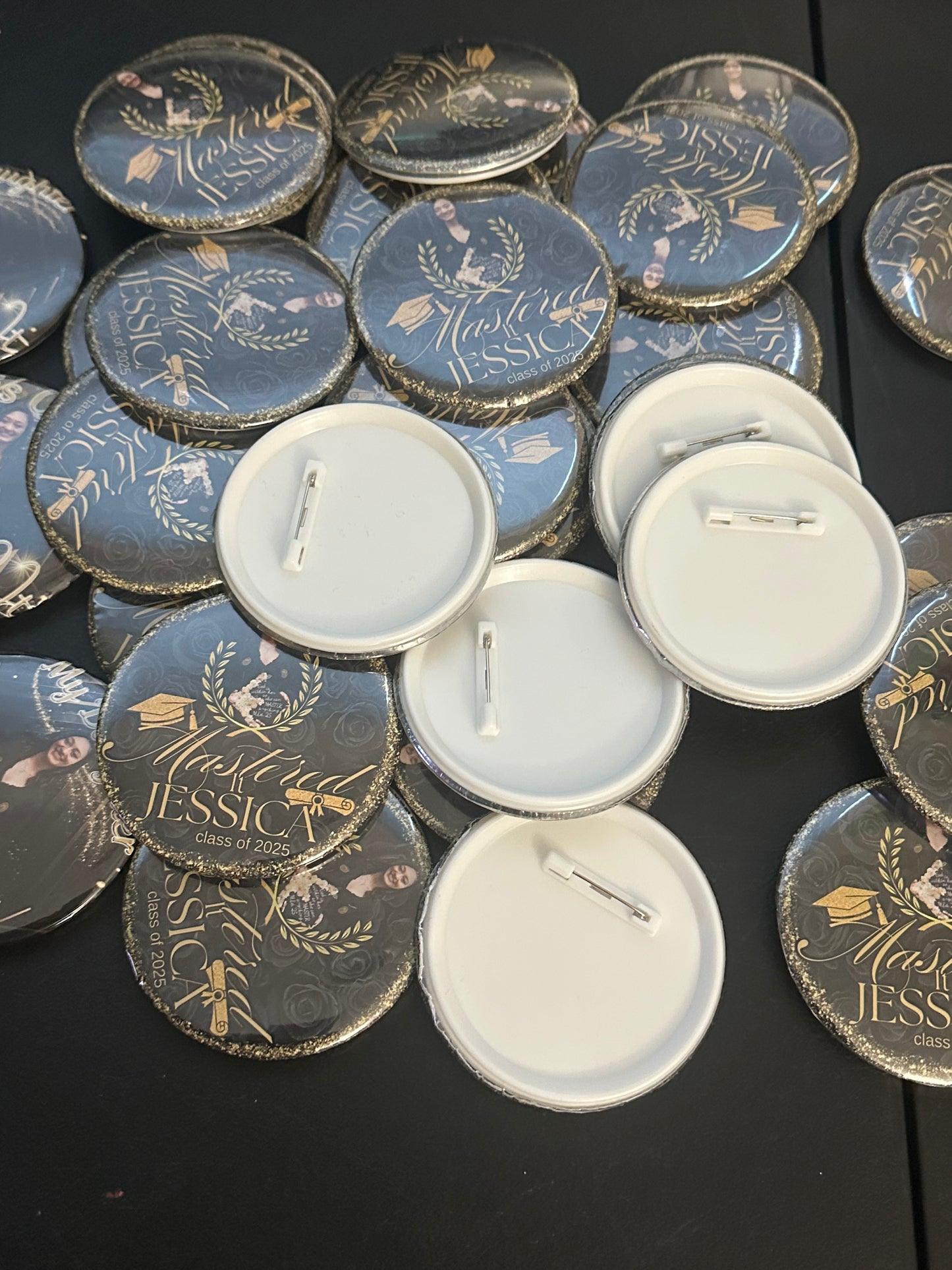 Graduation Buttons - Custom Family Celebration Pins