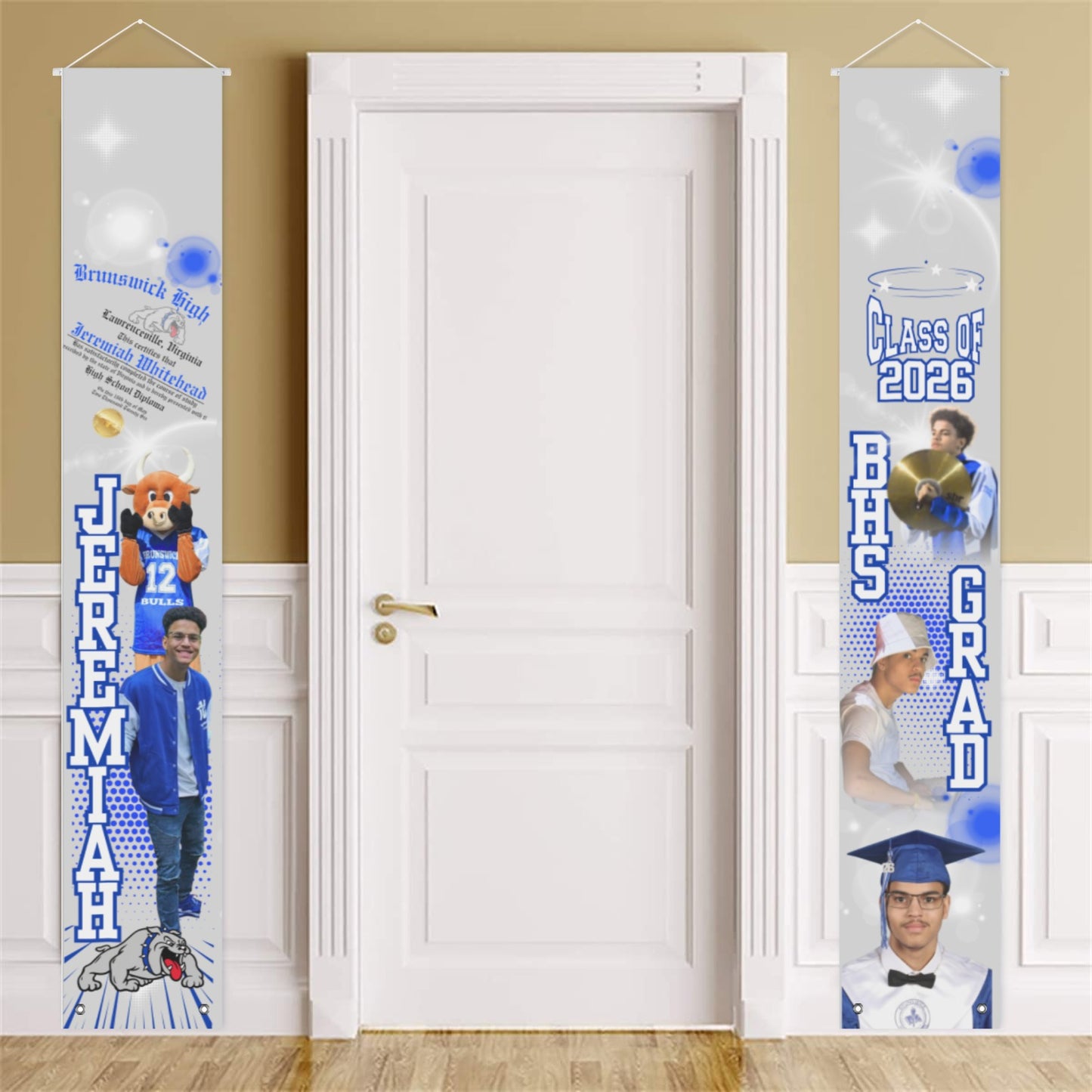 2PCS Hanging Door Banners