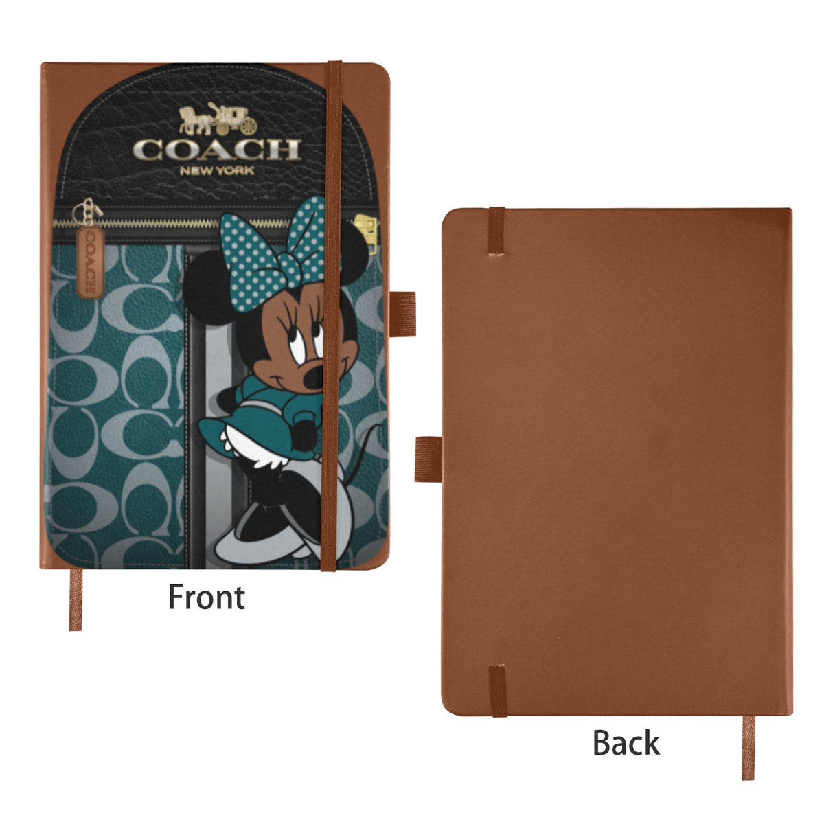 Personalized Strap Notebook with Custom Front Cover