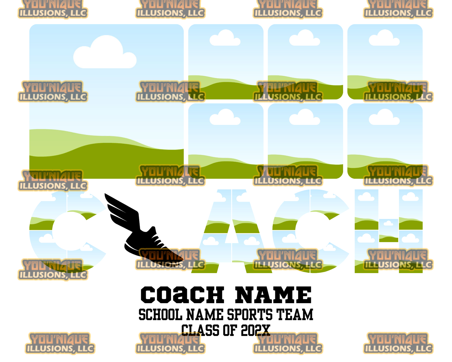 Coach Appreciation Canva Template Bundle, Editable Sports Coach Design, Senior Night Coach Gift, Drag and Drop Template, Instant Download
