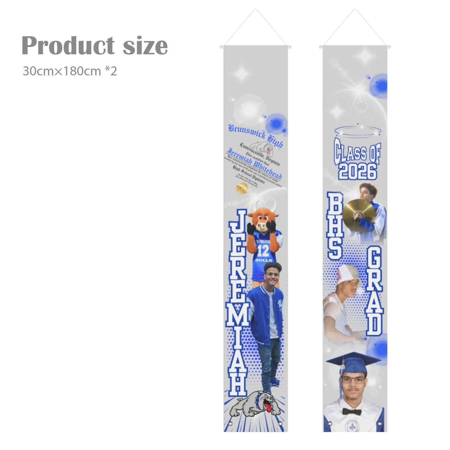2PCS Hanging Door Banners
