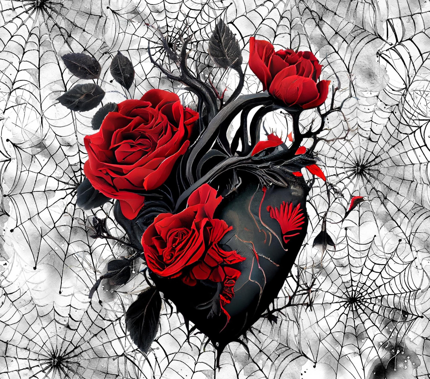 Black Heart Tumbler