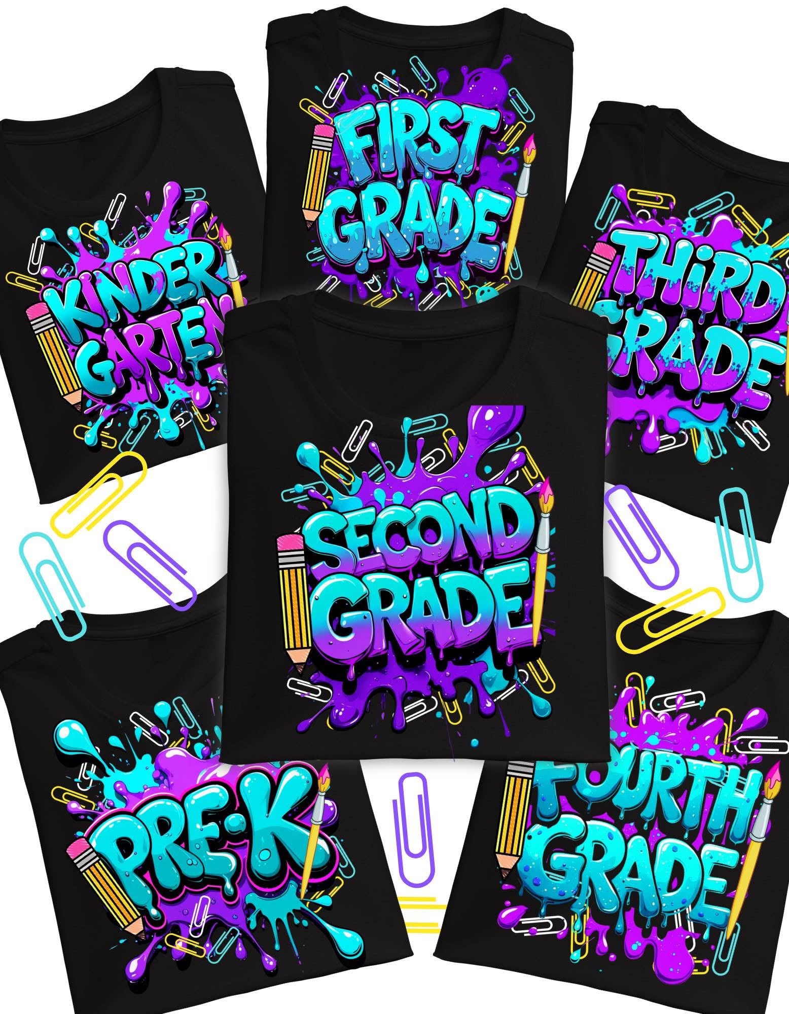 Paint Splatter Back to School Shirts
