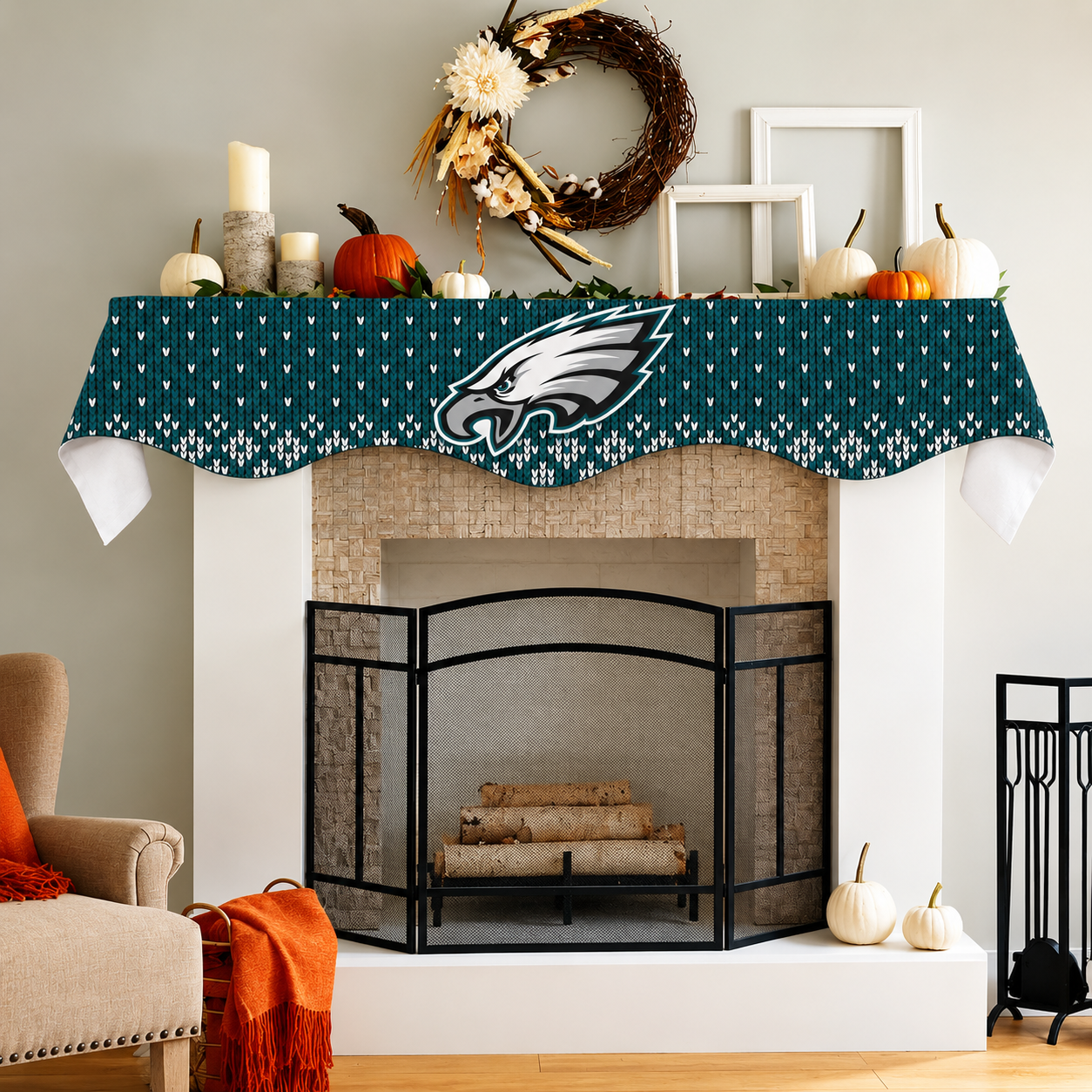 Fireplace Mantel Scarf