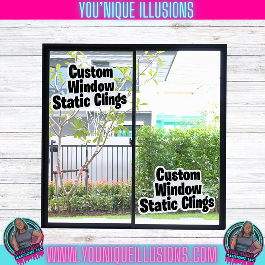 Window Cling Prints White