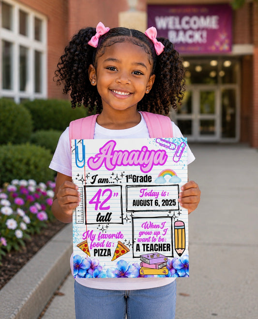 Personalized School Milestone Board | First Day Sign