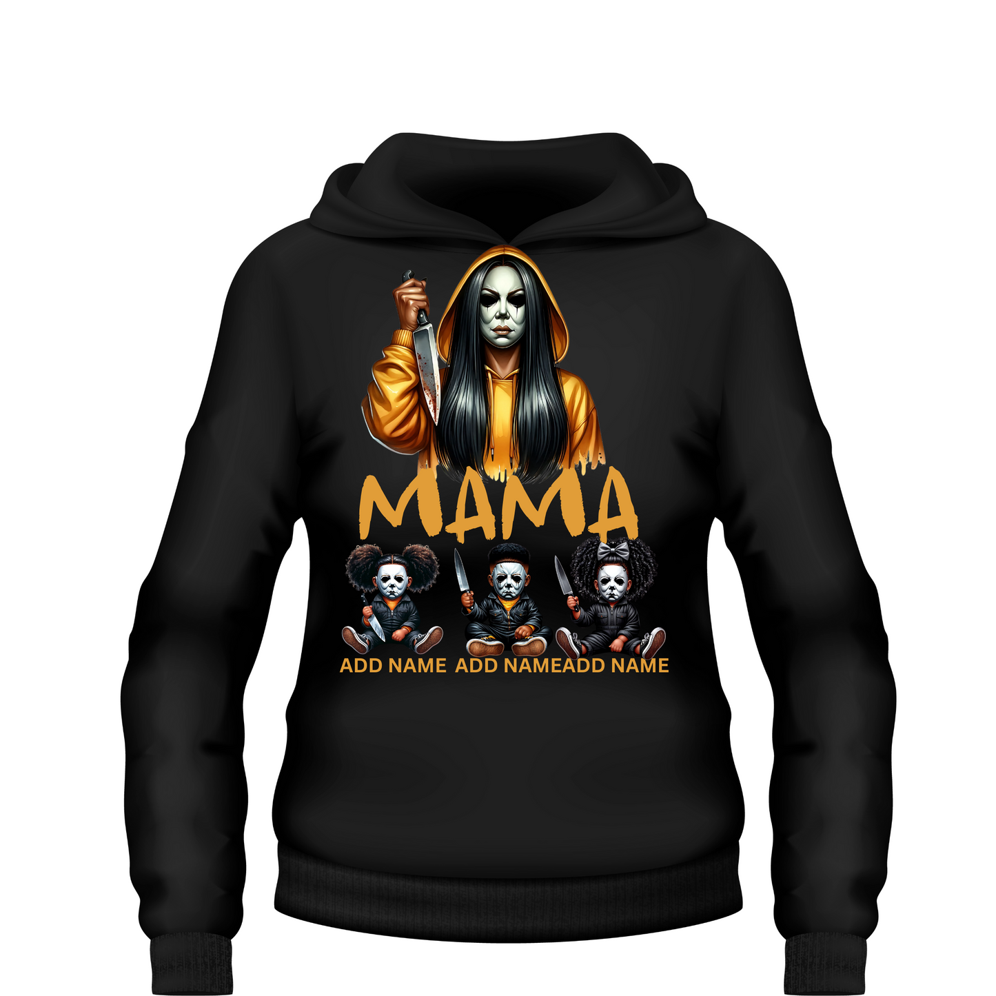 Mama of Halloween In Orange Hoodie