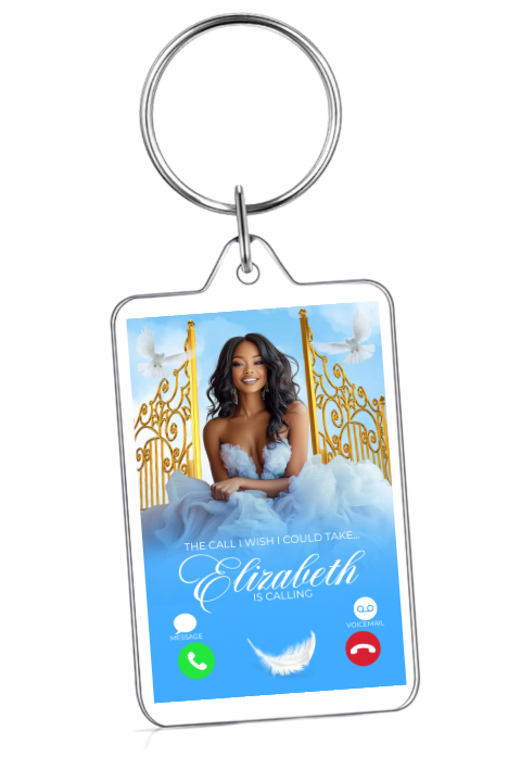 Memorial Keychain - Personalized Remembrance Gift