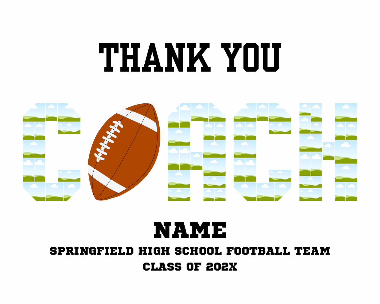 Coach Thank You Templates - 15 Sports | Personalized Canva Designs
