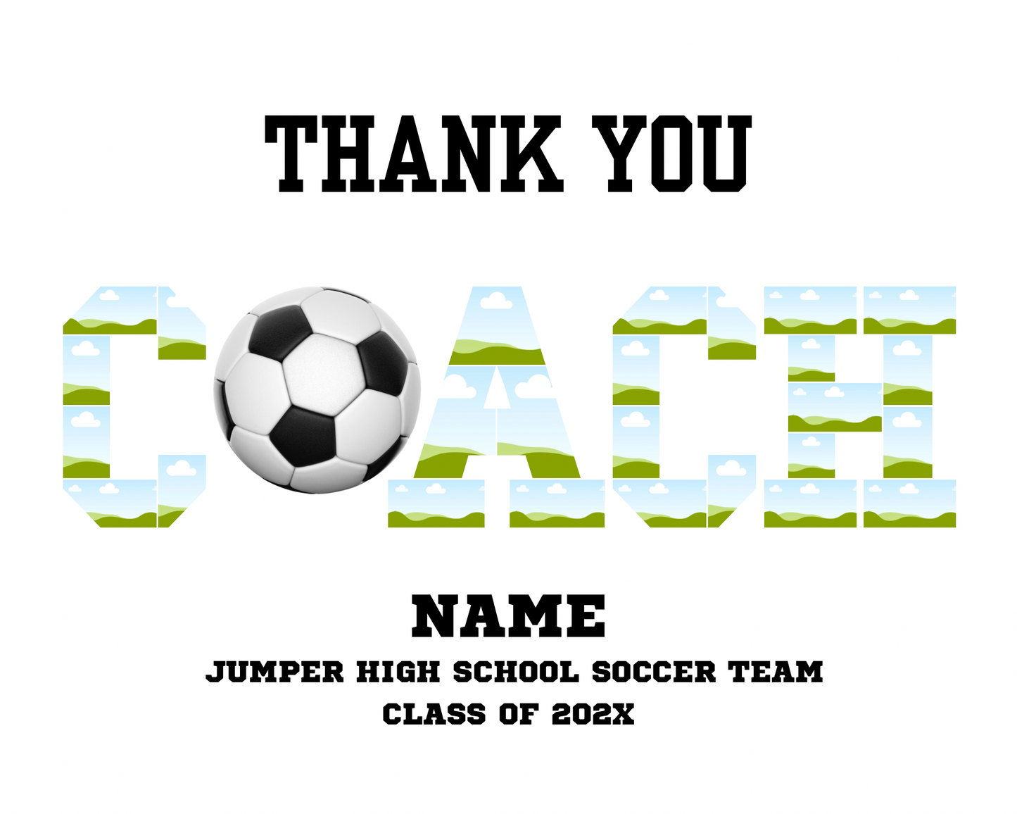 Coach Thank You Templates - 15 Sports | Personalized Canva Designs
