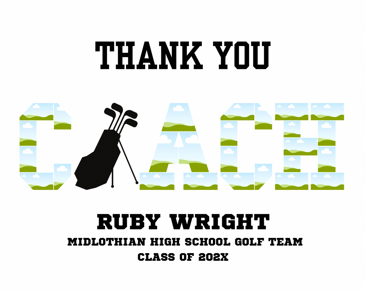 Coach Thank You Templates - 15 Sports | Personalized Canva Designs