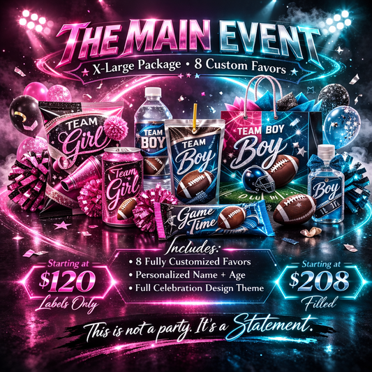 The Main Event - Custom Party Favors Package (8 Items)