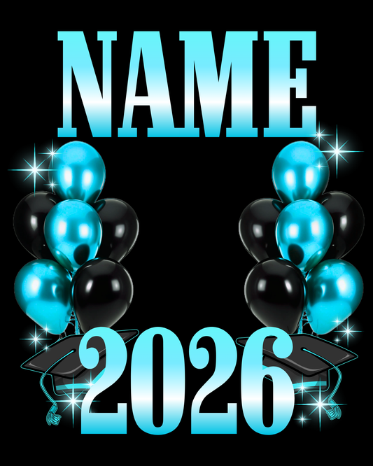 Class of 2026 Digital Design Template - Personalized Name & Color Options