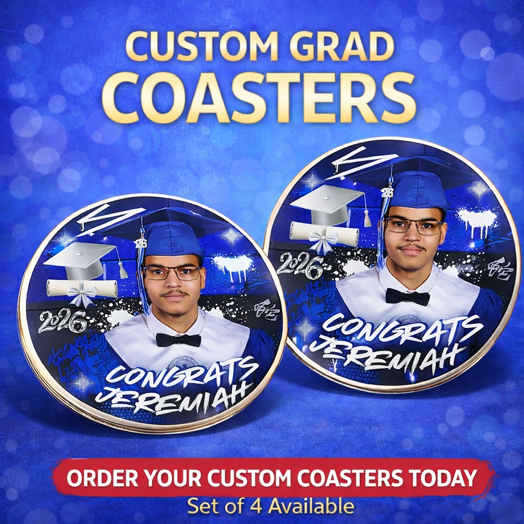 4 Pack Custom Coasters