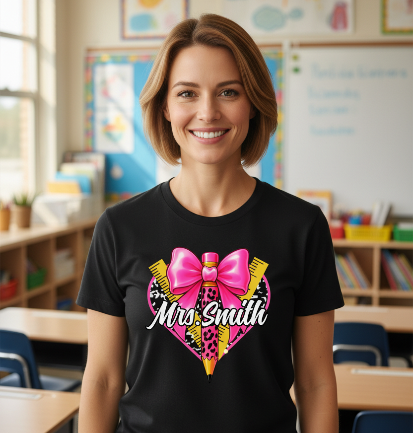 Teacher Heart Personalized T-Shirt