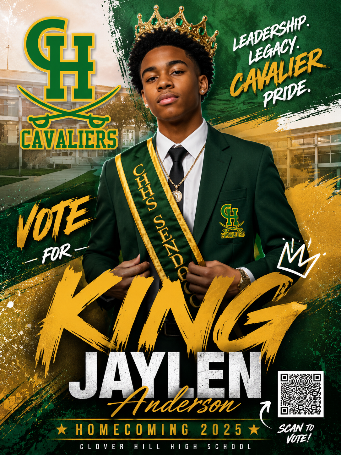 Custom Homecoming King & Queen Campaign Posters | Personalized School Election Posters