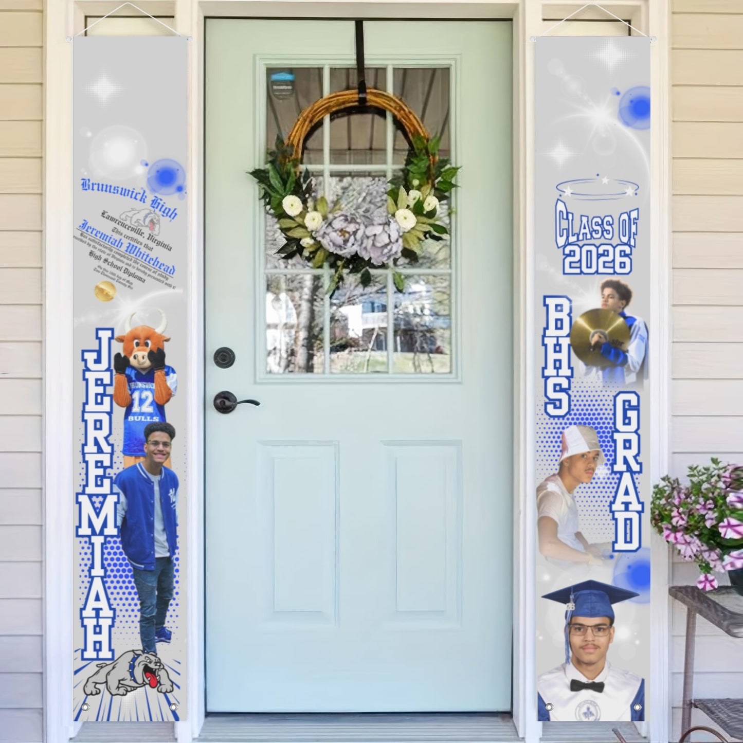 2PCS Hanging Door Banners