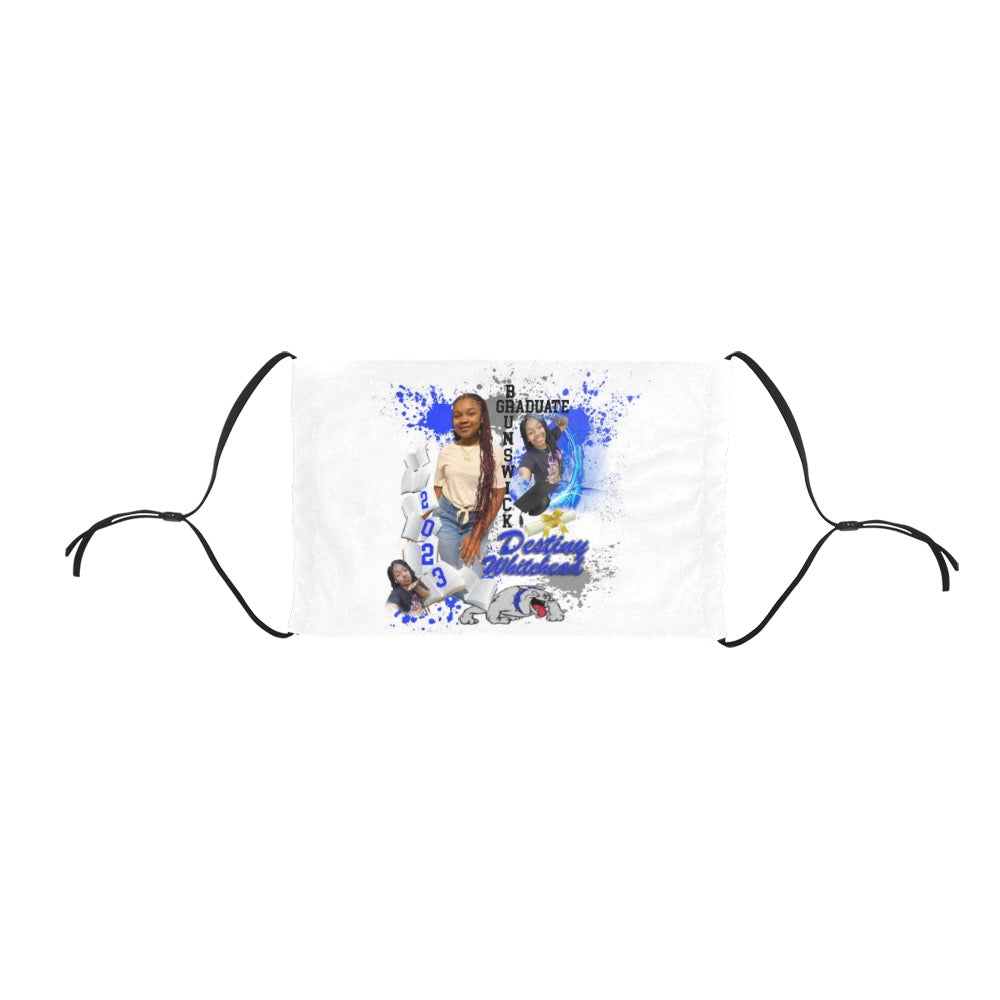Custom graduation face mask personalized design for grad