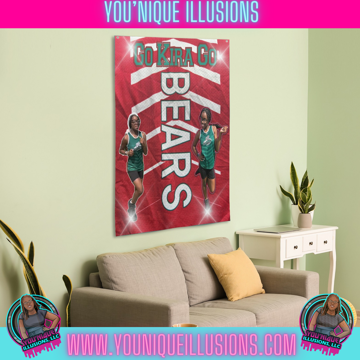 Custom personalized banner for events and celebrations
