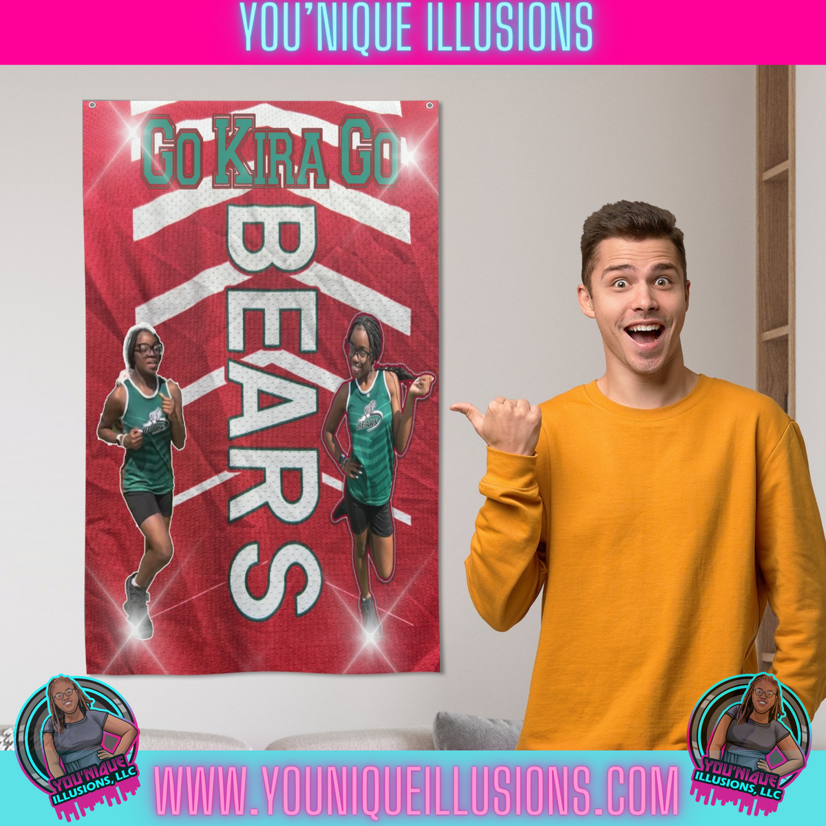Custom personalized banner for events and celebrations
