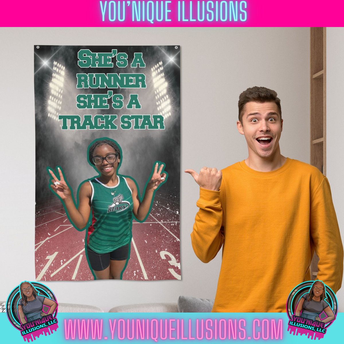 Custom personalized banner for events and celebrations